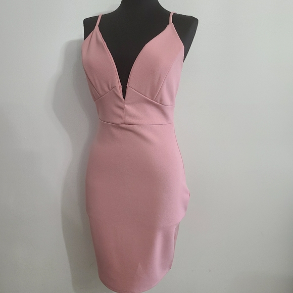 Jacaranda V cut Rose Dress - Picture 2 of 7